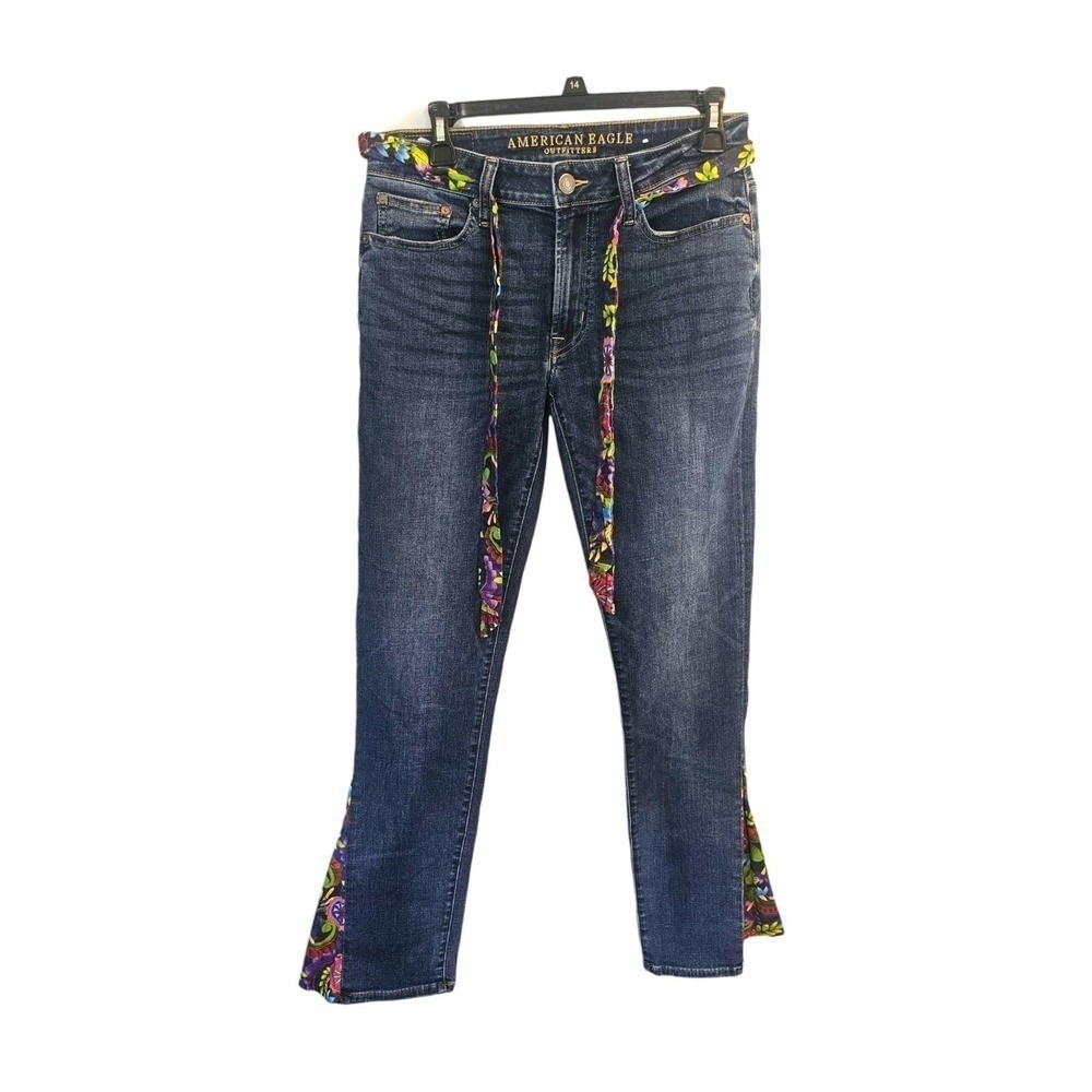 American Eagle Extreme Flex Jeans Foral‎ Flare Legs Size 29x34 Rare